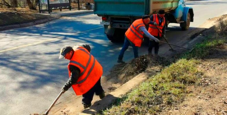 В Ахтубинске продолжаются работы по обустройству общественных территорий